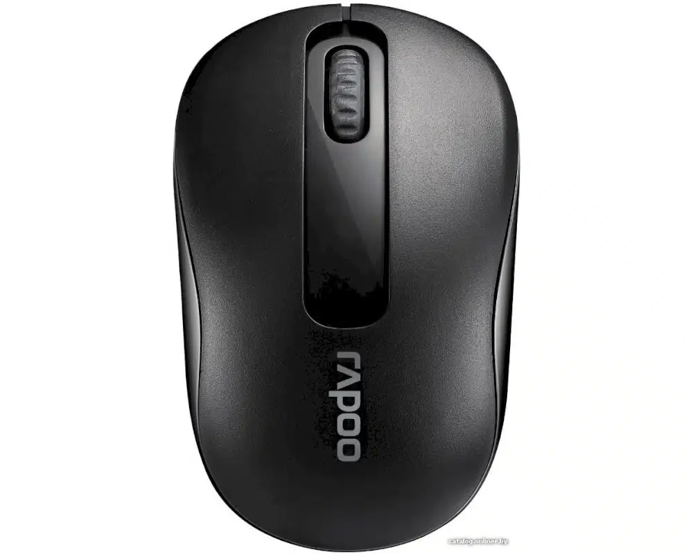Компьютерная мышь Rapoo M-10 Plus, 3D, Оптическая, 1000dpi, Беспроводной 2.4 ГГц, Нано-ресивер, Эффективная дистанция 10 м., Батарейки в комплекте, Размер: 106,2*59,4*42,8 мм., Чёрный