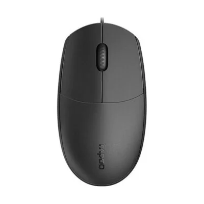 Компьютерная мышь Rapoo N100, Оптическая, 1600dpi, USB, Длина кабеля 1,5 метра, Чёрный