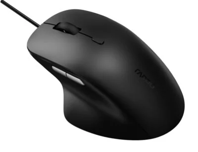 Компьютерная мышь Rapoo N500, Оптическая, 1200/1800/2400/3600 dpi, Длина кабеля 150 см, Черный