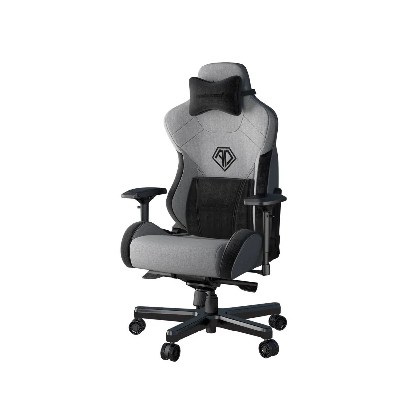Gaming Chair AD12XLLA-01-GB AndaSeat T-Pro II Premium GRAY&BLACK 4D Armrest 65mm wheels Fabric