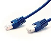 Патч Корд SHIP S4025BL0300-P, Cat.5e, FTP, LSZH, RJ-45, 3 м, Синий, Экранированный, Пол. пакет