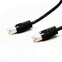 Патч Корд SHIP S4025BK1500-P, Cat.5e, FTP, LSZH, RJ-45, 15 м, Чёрный, Экранированный, Пол. пакет