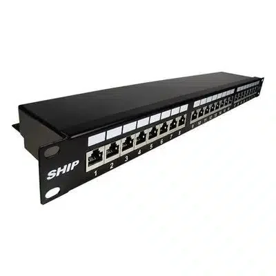 Патч Панель SHIP P199-24, Категория 6, FTP (Экранированная), 19" (1U), 24 Порта