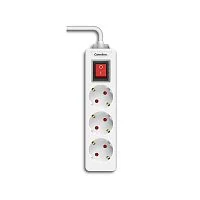 Удлинитель Camelion CMS-113-2M, 10A/250V, 3 розетки, 2 метра, 220-250В, 10А, картонная коробка, белый