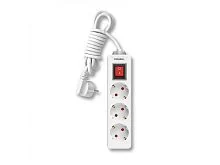 Удлинитель Camelion CMS-113-5M, 10A/250V, 3 розетки, 5 метра, 220-250В, 10А, картонная коробка, белый