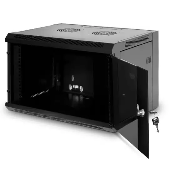 Шкаф коммуникационный настенный SHIP 5606.01.100, SE серия, 19'' 6U, 570*600*380 мм, Ш*Г*В, IP20, Чёрный