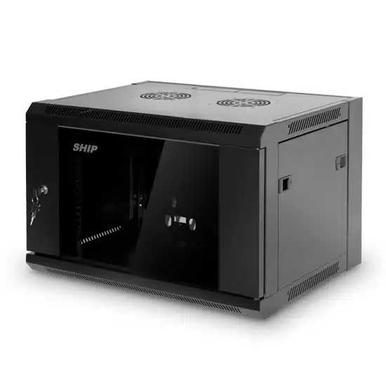 Шкаф коммуникационный настенный SHIP 5612.01.100, SE серия, 19'' 12U, 570*600*635 мм, Ш*Г*В, IP20, Чёрный