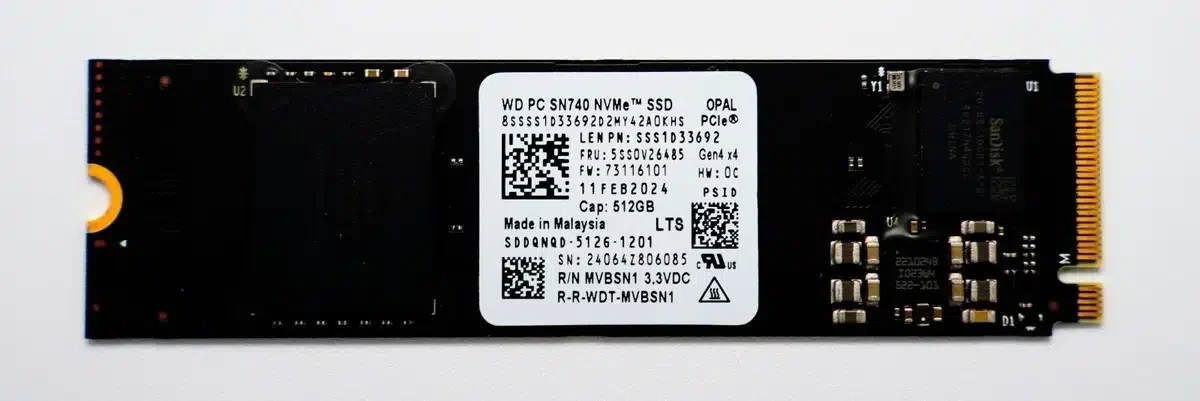 Sandisk PC (Western Digital) SN5000S 512GB PCIe NVMe Gen4x4, M.2 2280, Read/Write 6000/4200MB/s, IOPS 4K Read/Write 500K/850K [SDEPNSJ-512G-2001] OEM