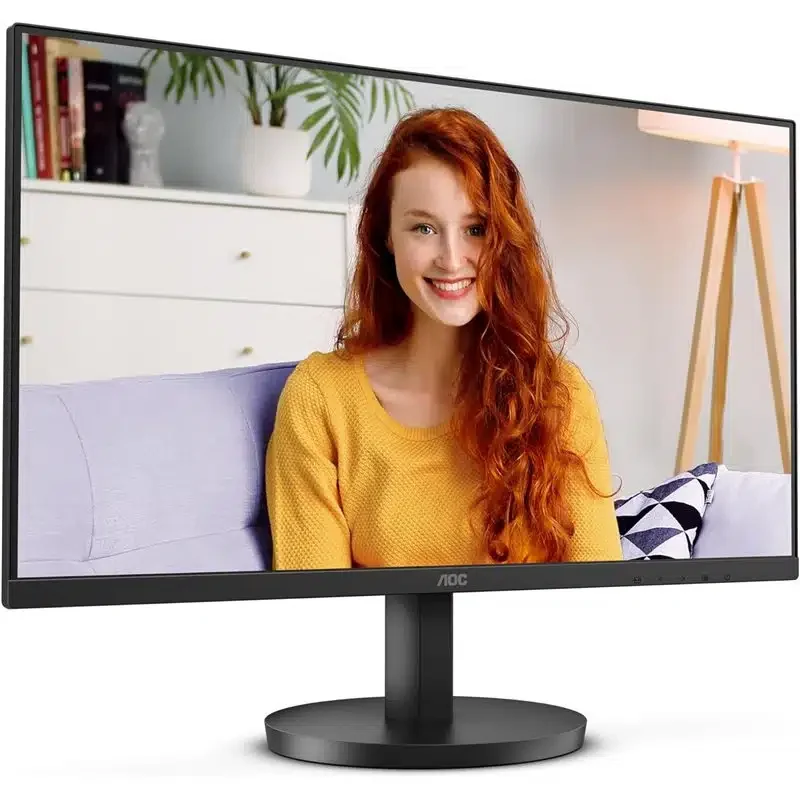 AOC 23.8" 24B30H2 (1920x1080), LED FHD IPS, 120Hz, 3000:1, 300 cd/m2, 20000000:1, 178/178, 1ms, 3-сторонняя безрамочная конструкция, Наклон -5/23 градусов, Low Blue Light, Flicker-free technology, Adaptive-Sync technology, HDMI, VGA, Black + HDMI кабел...