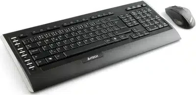 A4TECH 9300F (GR-152+G9-730FX) V-TRACK WIRELESS KEYBOARD+MOUSE SET USB BLACK US+RUSSIAN