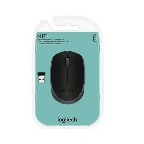Мышь Logitech M171, 3 Buttons, 1000dpi, беспроводная, Black/Grey