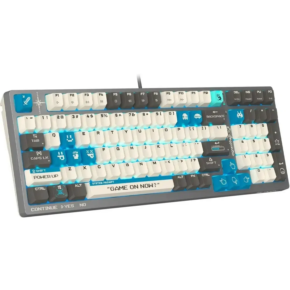 A4TECH BLOODY S98 BLOODY PIXELS BLUE GAMING MECHANICAL BLMS RED PLUS SWITCH RGB KEYBOARD USB US+RUS