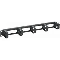 LT-05-5RM Металлический кабельный органайзер 19" 1U, 5 колец, черный (Без крепежи) шт