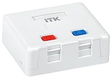 CS2-022 ITK Корпус настенной розетки для установки двух модулей KJ, белый шт