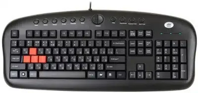 A4TECH KB-28G GAMER KEYBOARD USB BLACK US+RUSSIAN