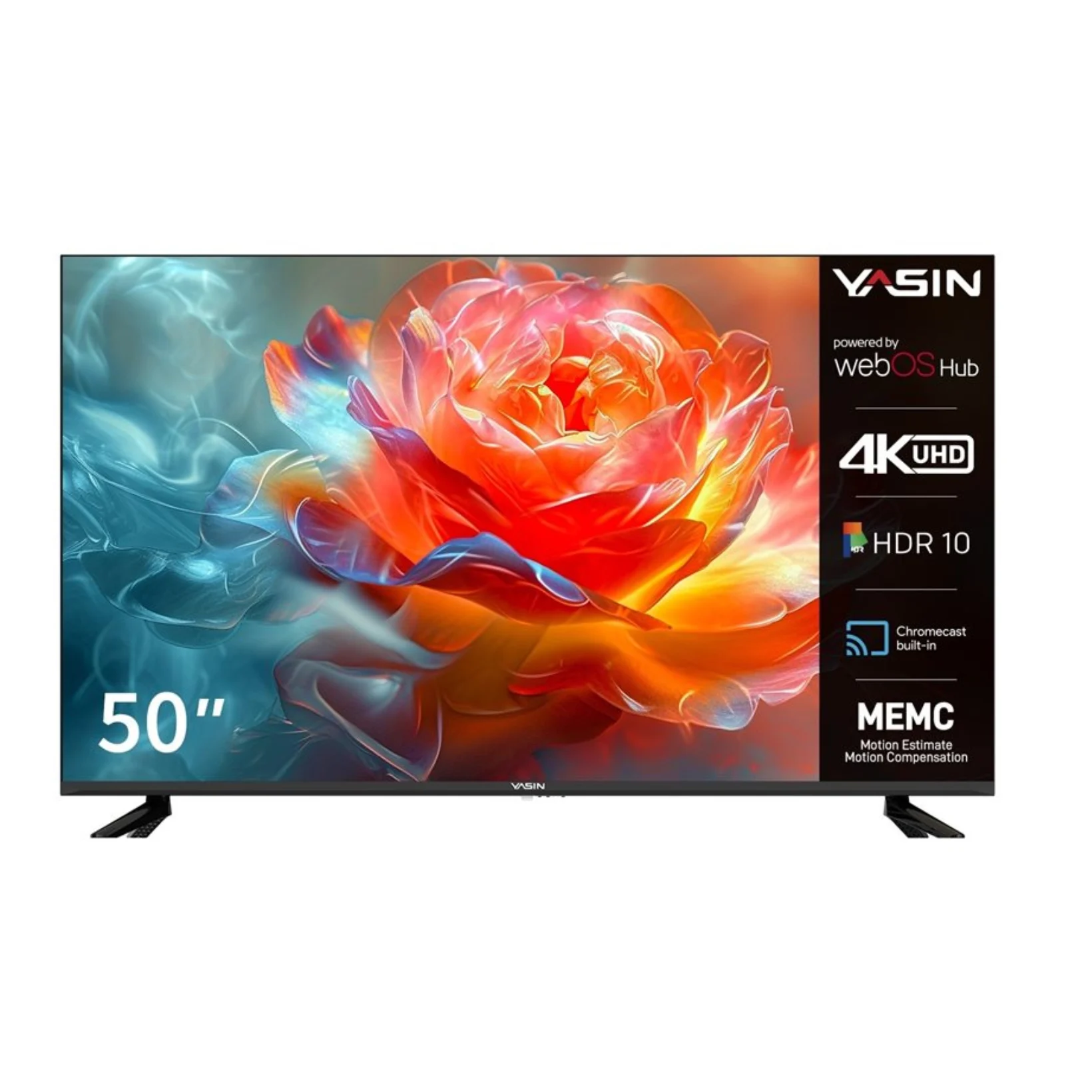 YASIN LED TV 50UD81 50" 4K UHD 3840x2160, WebOS 450 cd/m2 1000000:1 6ms 178/178 WiFi