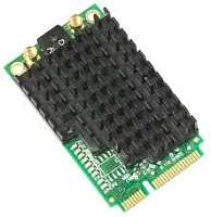 R11e-5HacD MikroTik - радиокарта miniPCIe, дополнительный модуль для RB953, RB912, RB922, RB800, 5 ГГц, 802.11 ac, поддержка MIMO 2x2, 500 mW, QCA9882, формат mini-PCI Express, разъемы 2х MMCX шт