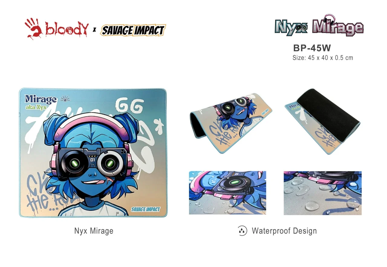 A4TECH BLOODY SAVAGE BP-45W NYX MIRAGE PROFESSIONAL GAMING MOUSE PAD (450x400x5mm)