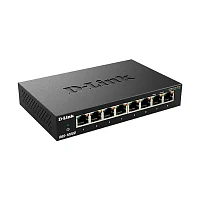 DGS-1008D/K2A Неуправляемый коммутатор D-Link, настольный 8 портов 10/100/1000М, корпус металл шт