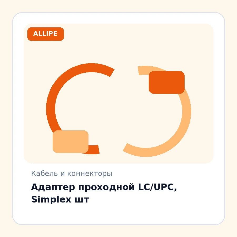 Адаптер проходной LC/UPC, Simplex шт