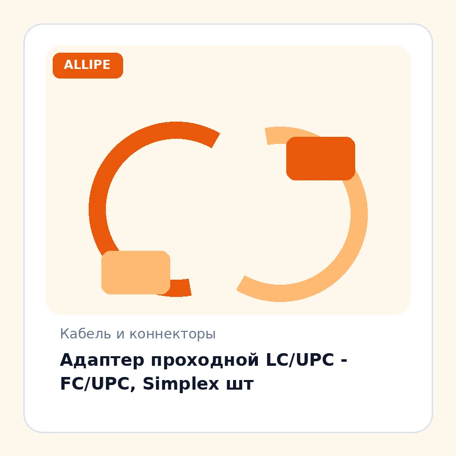 Адаптер проходной LC/UPC - FC/UPC, Simplex шт