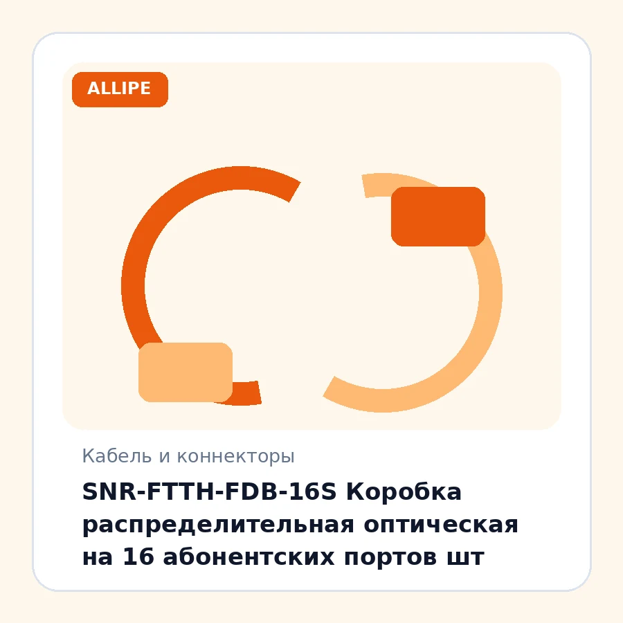 SNR-FTTH-FDB-16S Коробка распределительная оптическая на 16 абонентских портов шт