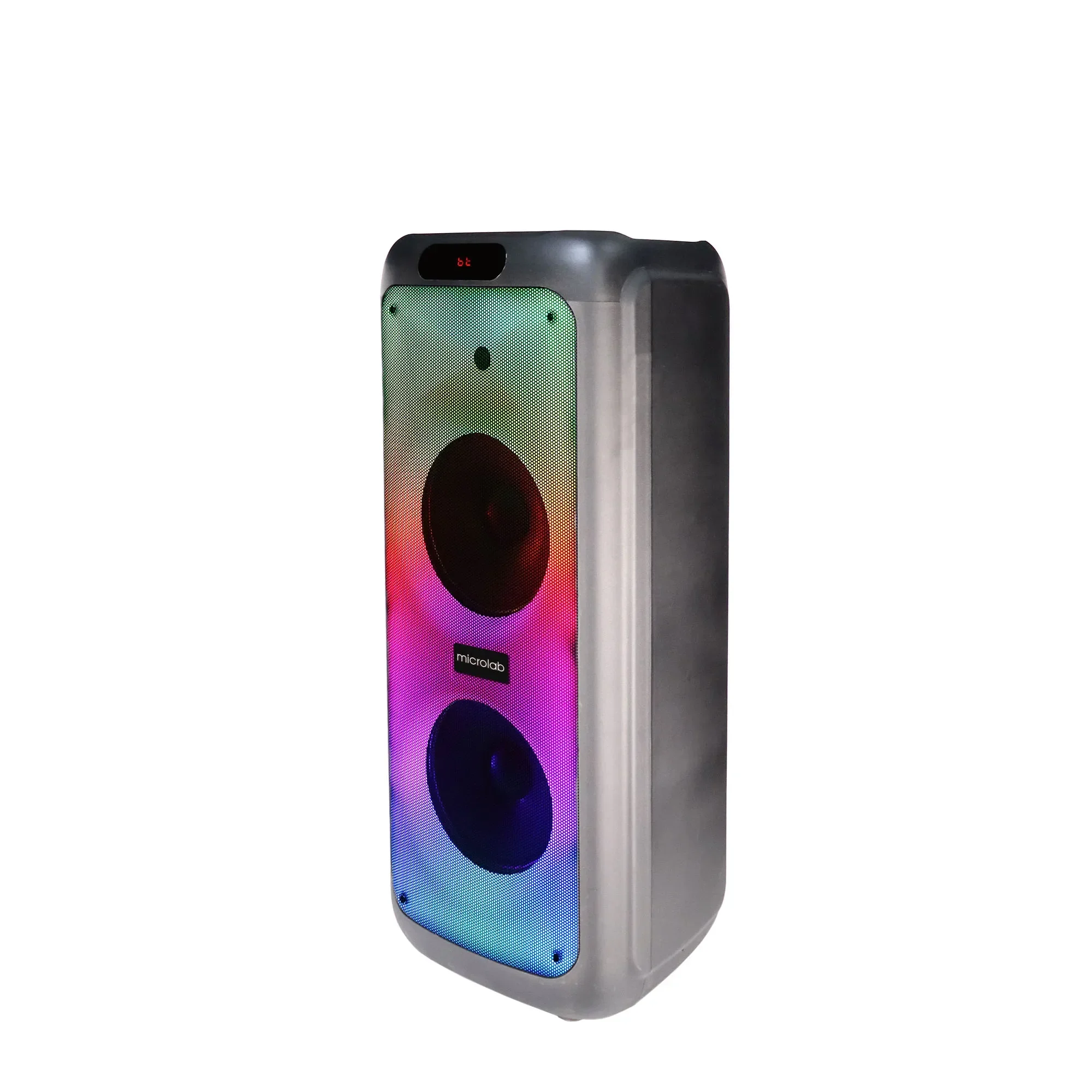 Microlab Party Speaker PT1000W 80W RGB LED, 2*Mic, BT,5400mAH, 3.5mm Line in, microSD,USB, Remote