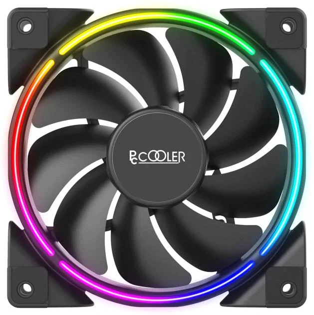 Case Cooler PC Cooler CORONA 120 FRGB BK (1800RPM, 120mm Fan, Hydraulic Bearing, 4Pin PWM)