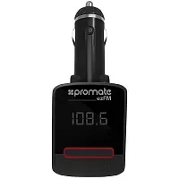 FM-модулятор Promate EZFM автомобильный (AUX/USB 2.0x1/mSDx1/up to 32GB/ 87.5-108.0MHz/ MP3,WMA/ LCD/ эквалайзер/ пульт)