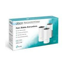 Mesh Wi-Fi система TP-LINK Deco M4(3-PK) AC1200 Dual-Band 867Mb/s 5GHz+300Mb/s 2.4GHz, 2xWAN/LAN 1Gb/s, 2 antennas, MU-MIMO, Parental Control