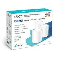Mesh Wi-Fi система TP-LINK Deco X60(3-PK) AX5400 Dual-Band, 2402Mb/s 5GHz+574Mb/s 2.4GHz, 2xWAN/LAN 1Gb/s, 4 antennas,MU-MIMO, Parental Control