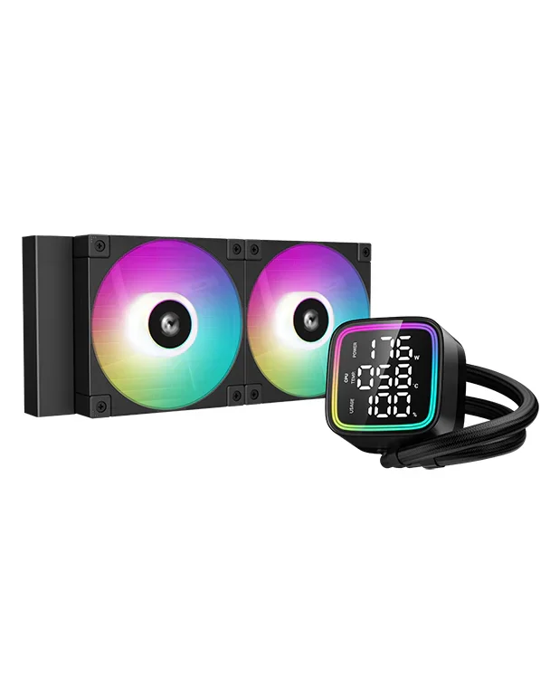 DEEPCOOL LD240 ARGB 120*2 FAN DIG. CPU STATUS LGA20xx/1700/1200/115*/AMD