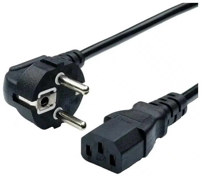 Кабель питания 220V компьютерный 3*0,75 1,2 м (черный) EU