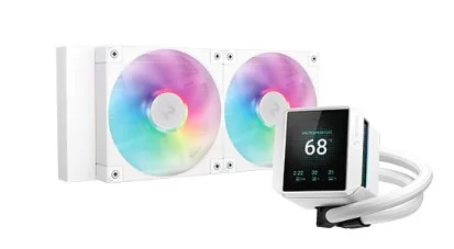 DEEPCOOL MYSTIQUE 240 WH WHITE ARGB 120*2PWM ARGB FAN 2.8” 640x480TFT PUMP LGA20xx/1700/1200/115*