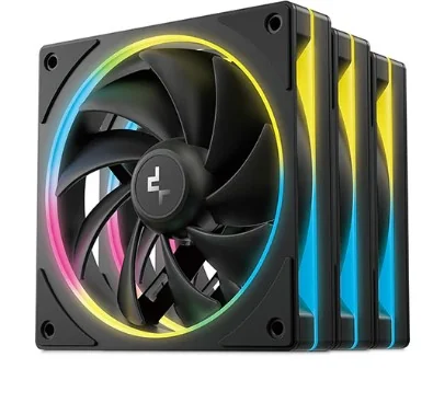 Cooler for PSU/CASE DEEPCOOL FL12 SE(3 IN 1 SET) PWM BLACK ARGB 400-1900rpm 120mm