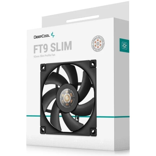 Cooler for PSU/CASE DEEPCOOL FT9 SLIM PWM BLACK LED 500-2950rpm 92mm