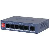 Коммутатор сетевой PoE DAHUA DH-CS4006-4ET2GT-60 (2xUpLink 1Gb/s, 4xPoE 100Mb/s, 4.8Gb/s) 60W