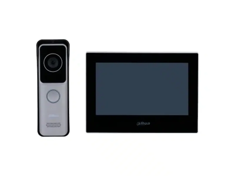 IP видеодомофон Dahua DHI-KTW02 комплект (DHI-VTO2311R-WP + DHI-VTH2621G-WP)