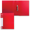  Папка на 2х и 4х - кольцах (A4, Красный) средней плотности
